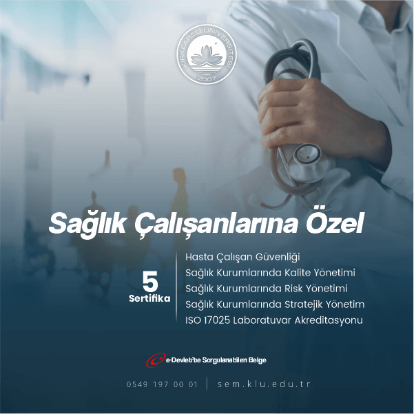 Sağlık Çalışanlarına Özel Sertifikalı Eğitim Paketi , 5 Ayrı Sertifikalı Programı Barındırmaktadır.