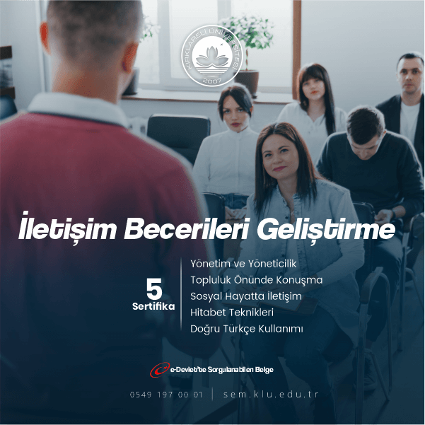 İletişim Becerileri Geliştirme Sertifikalı Eğitim Programı mesleki gelişimi destekleyici, işletmelere ve kişileri destekleyici olması için hazırlanmıştır. Ülkemiz ve kurumlarımıza katkı sağlayacağı düşünülerek oluşturulmuştur.