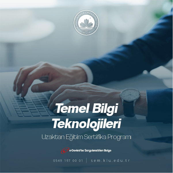 Bilgisayar İşletmenlik(Temel Bilgi Teknolojileri) Sertifikası öncelikle Bilgisayar bildiğinizi ispatlayabileceğiniz tek sertifikadır. Kamuda görevde yükselmede istenilen bu sertifika aynı zamanda birçok bölüme başvuru sırasında zorunlu tutulmaktadır.