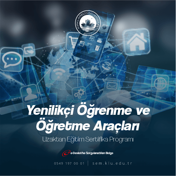 Yenilikçi Öğretme / Öğrenme Araçları Sertifika Programı eğitim profesyonellerine, öğretmenlere, öğretmen adaylarına zengin öğretim içerikleri tasarlamak, farklı bakış açıları kazandırmak ve etkili öğretim yöntem ve tekniklerini uygulamaları amacıyla geliştirilmiş bir programdır.