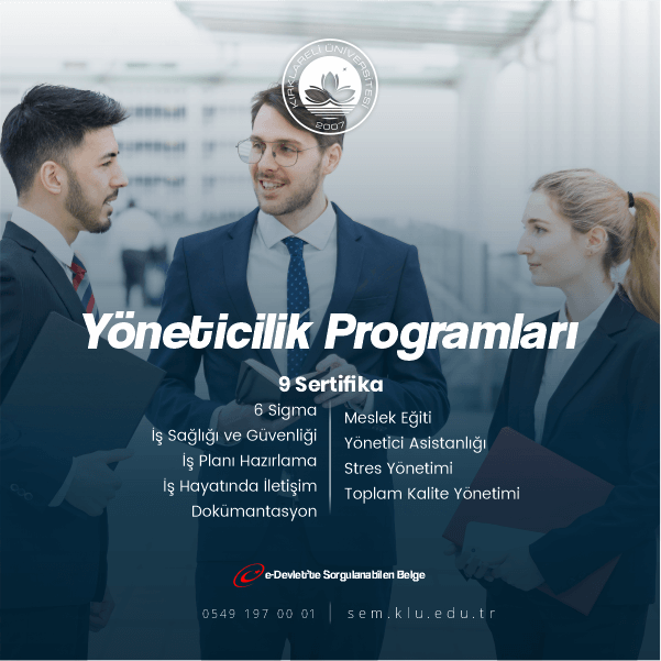Yöneticilik Programları Sertifikalı Eğitim Programı ilgili kursiyerin iletişim becerilerini geliştirmek ve CV'sine değer katmak için hazırlanmıştır.