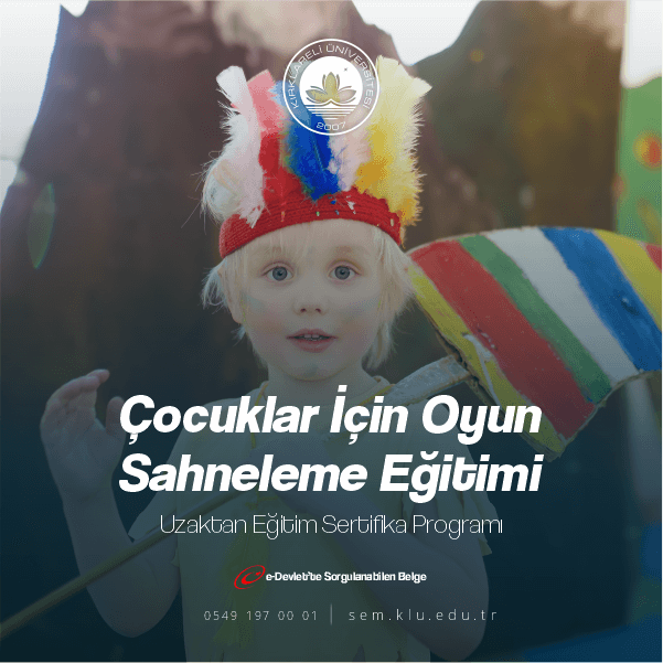 Çocukların dünyasına oyunlarla ve tiyatrolarla dokunarak eğitimin içerisine sanatı katıp çocukların dünyalarını renklendirmek isteyen öğretmenler/eğitmenler için oluşturulmuş bir programdır.