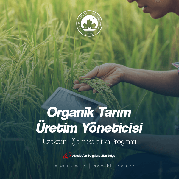 Organik Tarım Üretim Yöneticisi sertifikalı eğitim programı ile mesleki gelişiminize katkıda bulunabilir, CV'nizi güçlendirebilirsiniz.
