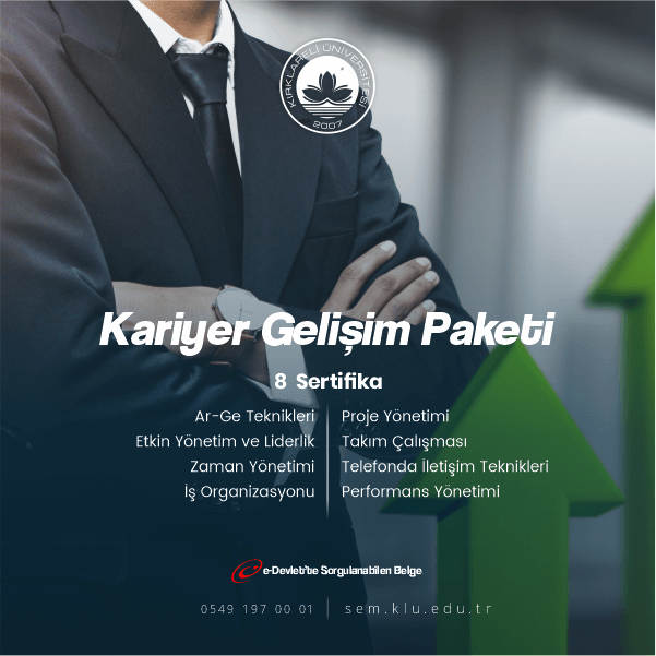 Üniversite onaylı 8 sertifikalı kişisel gelişim eğitimleri ile kariyerinizi bir adım öne taşıyabilirsiniz.