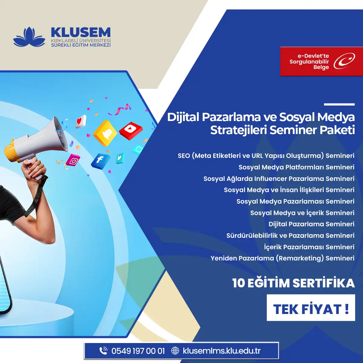 Dijital Pazarlama ve Sosyal Medya Stratejileri Seminer paketi