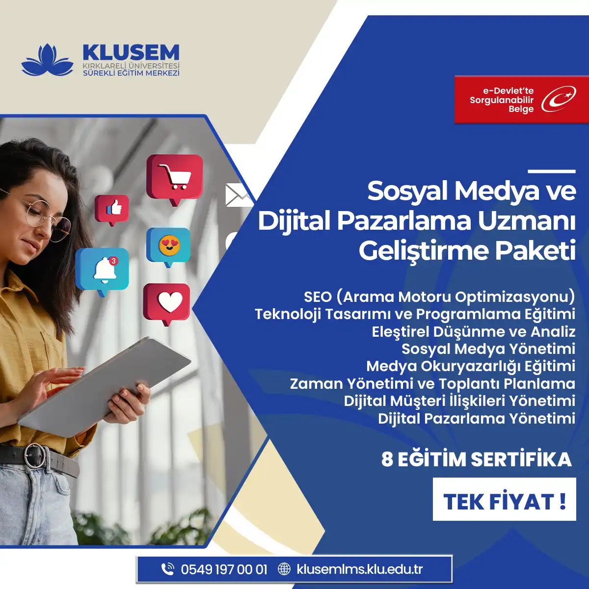 Sosyal Medya ve Dijital Pazarlama Uzmanı Geliştirme Paketi