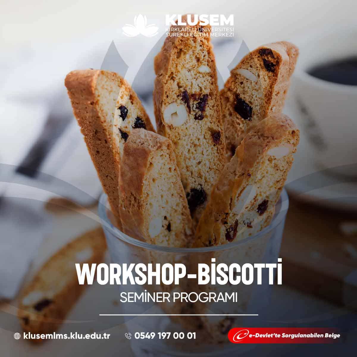 Biscotti workshopları, İtalyan mutfağının vazgeçilmez tatlılarından olan biscotti'nin yapımını öğretir.