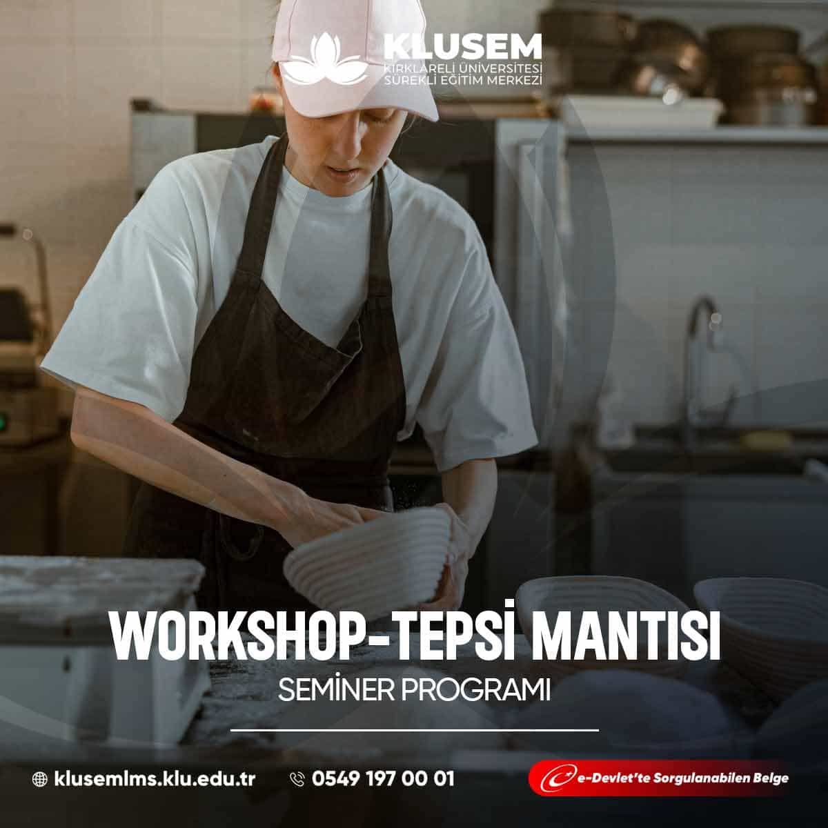 Tepsi mantısı workshopları, Türk mutfağının özel bir lezzeti olan tepsi mantısının yapımını öğrenme fırsatı sunar.