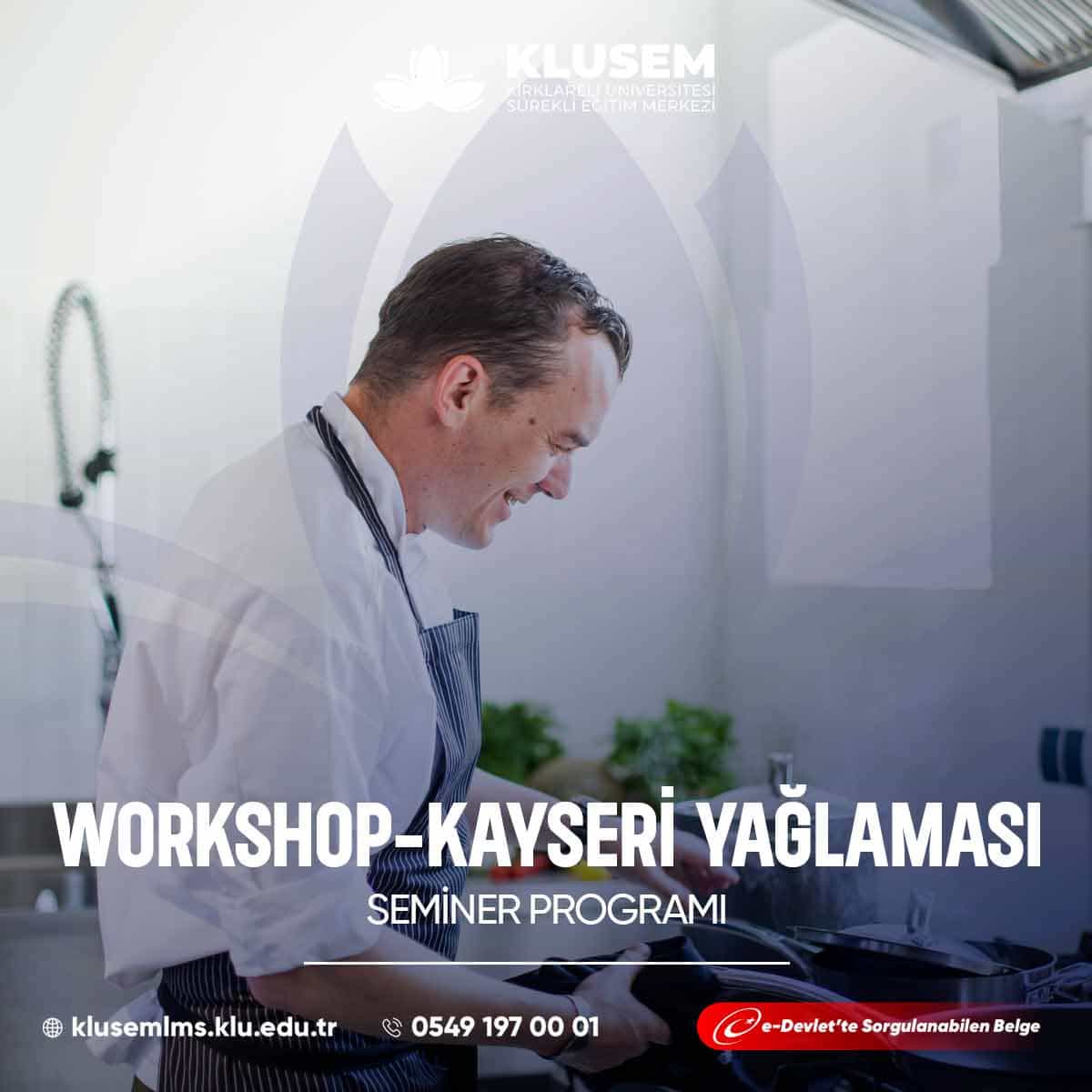 Kayseri yağlaması workshopları, Türk mutfağının özel bir tatlısı olan Kayseri yağlamasının yapımını öğretir.