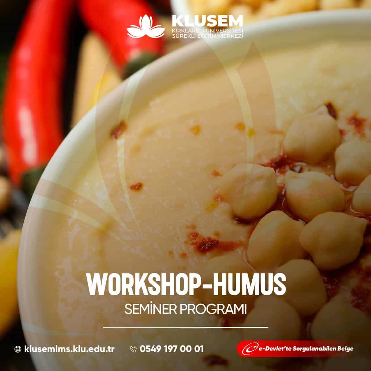 Humus workshopları, Orta Doğu mutfağının vazgeçilmez bir lezzeti olan humusun yapımını öğrenme fırsatı sunar.