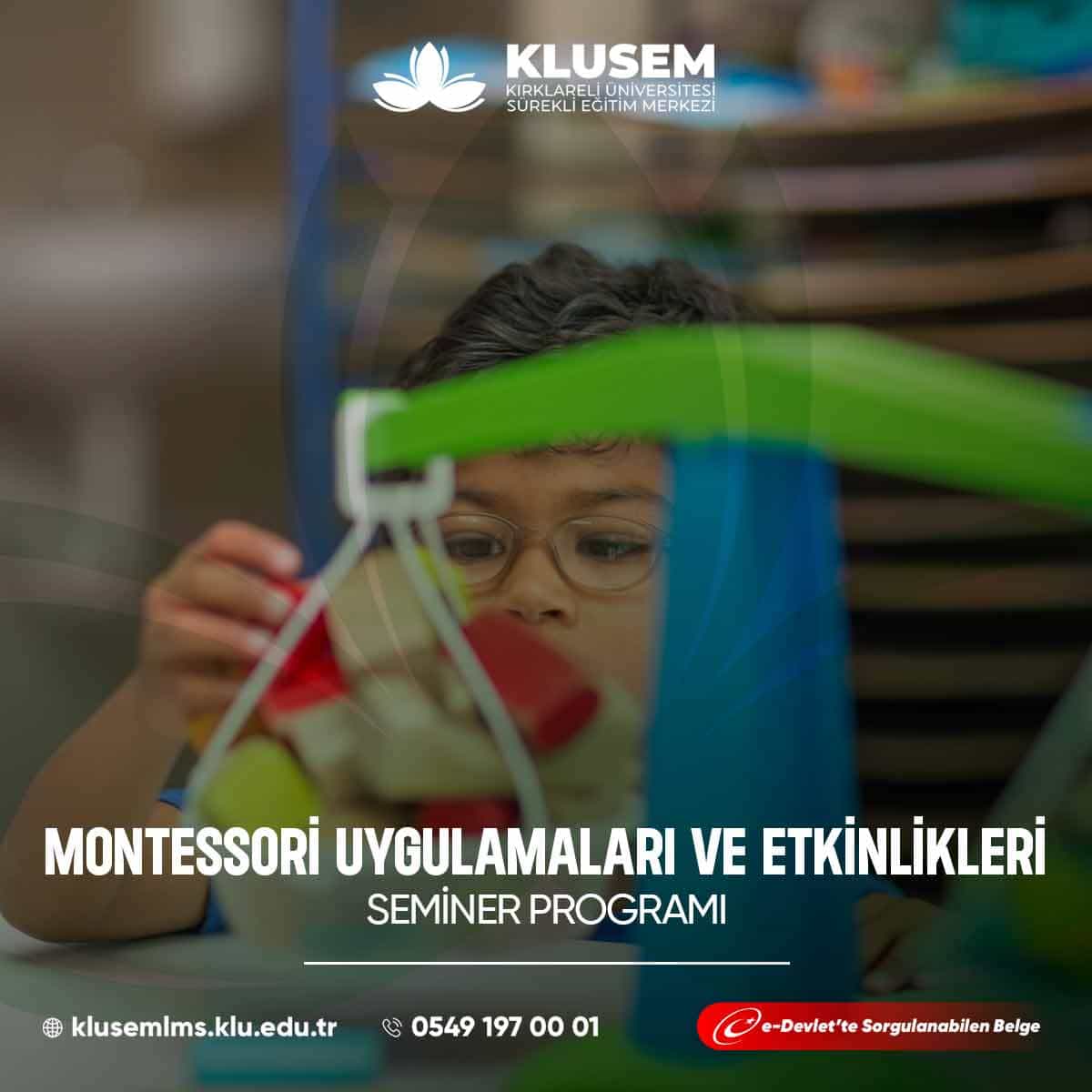 Montessori Uygulamaları ve Etkinlikleri, Maria Montessori'nin öğrenme ve öğretme yaklaşımına dayalı bir eğitim metodolojisini ifade eder. 