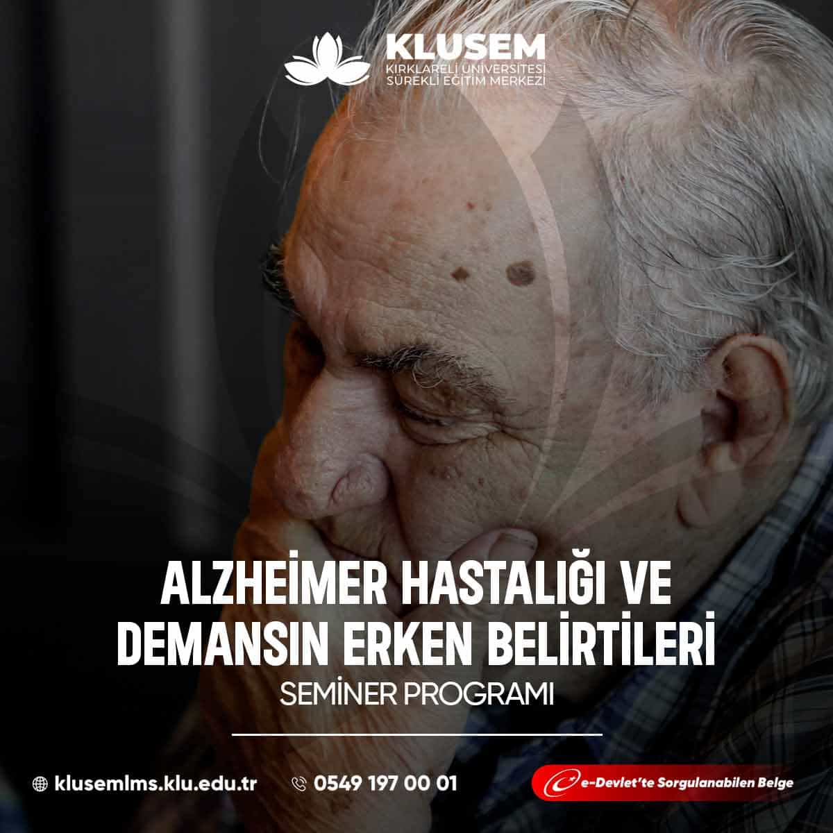 Alzheimer Hastalığı ve Demansın Erken Belirtileri Semineri