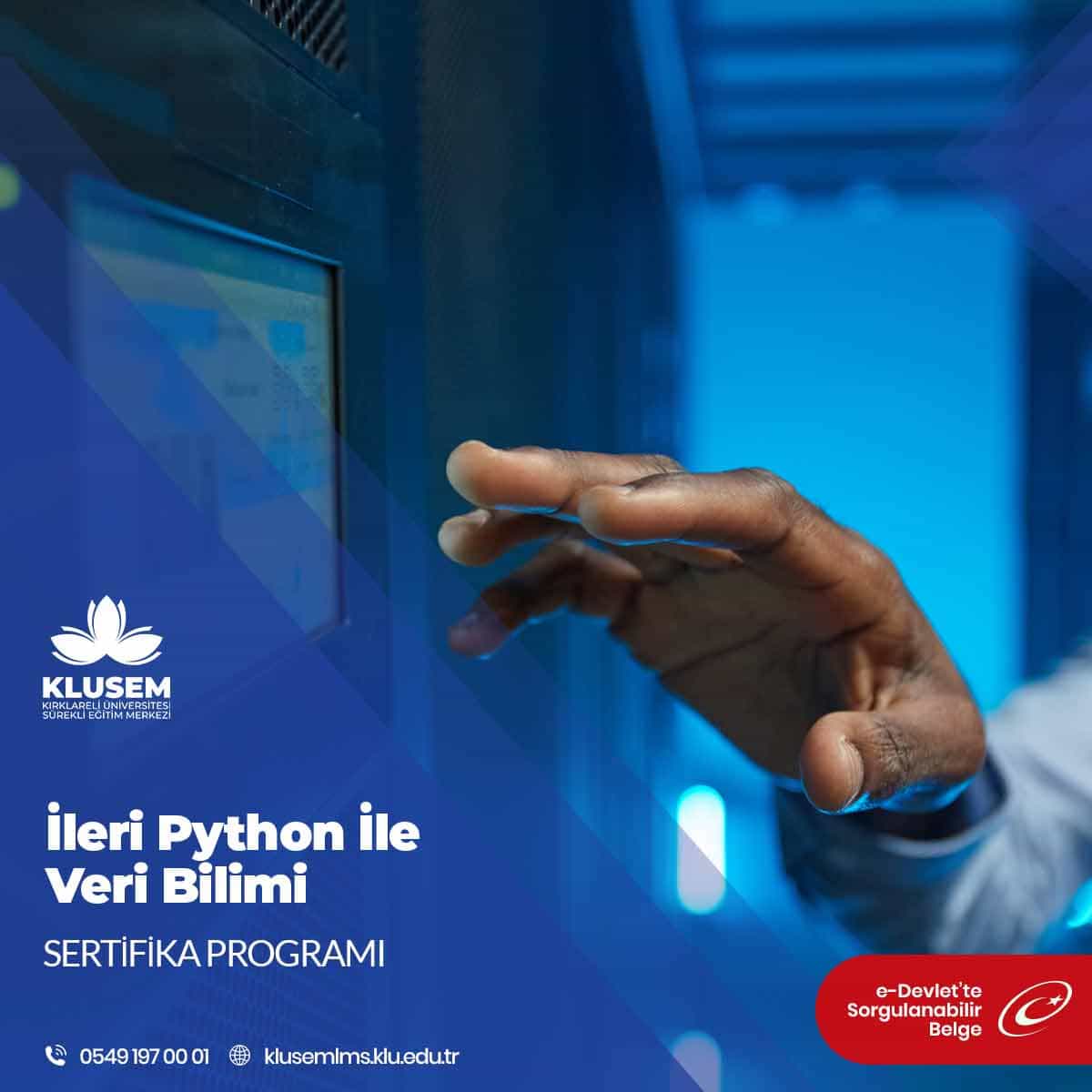 Python programlama dilini kullanarak verileri analiz etme, model oluşturma, tahmin yapma ve bilgi çıkarma süreçlerini içeren bir disiplindir.