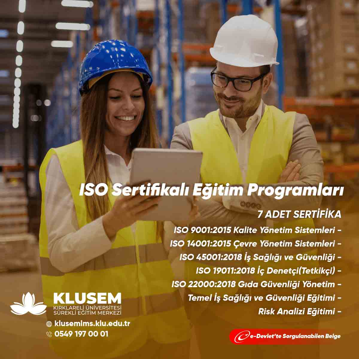 ISO Sertifikalı Eğitim Programları